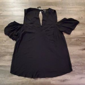 torrid Tops - Black Eyelet Cold Shoulder Blouse - Torrid, Size 0 torrid Tops - Black Eyelet Cold Shoulder Blouse - Torrid, Size 0